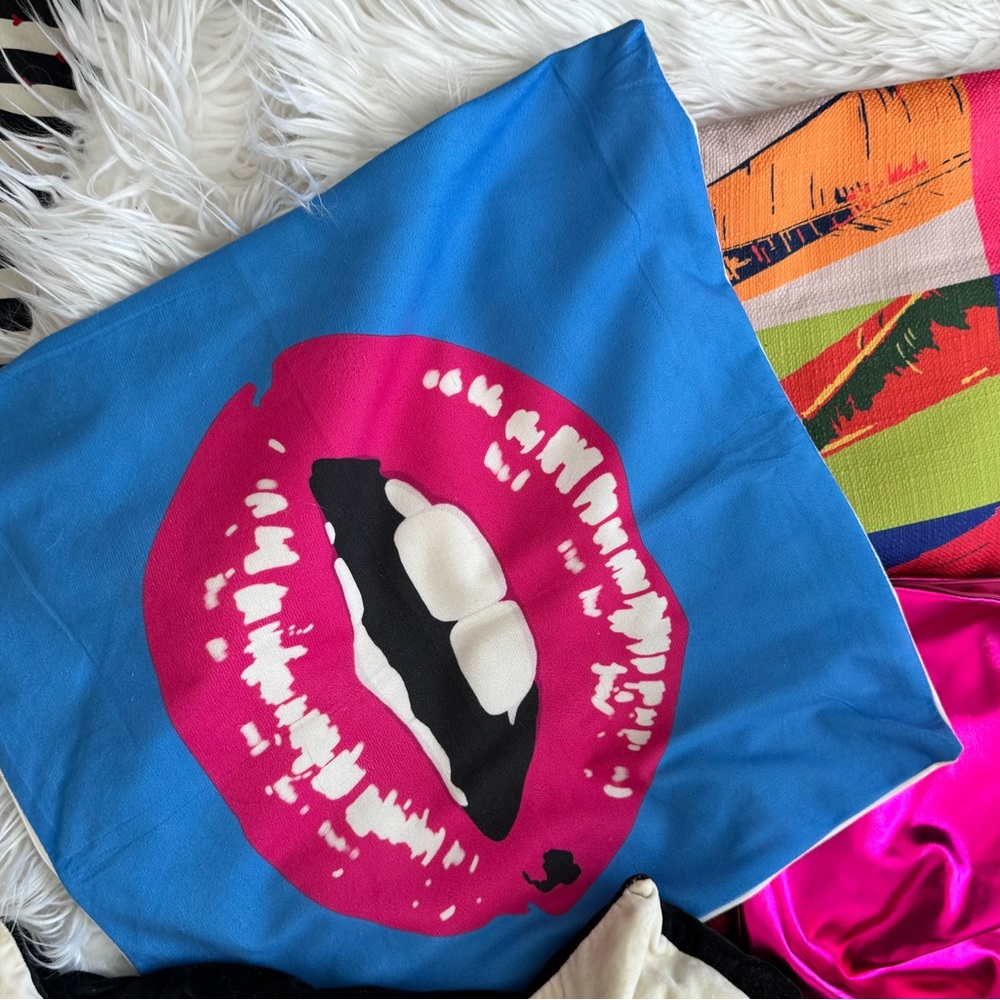 Colorful Abstract Print Pillow Cases 19-21”